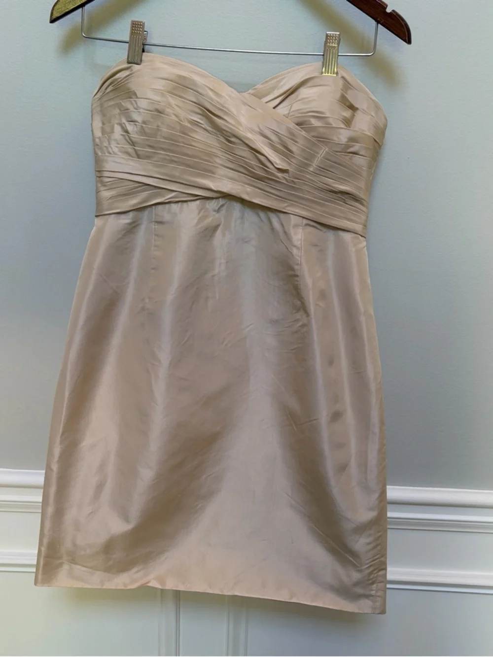 J. Crew Kristin Strapless Silk Taffeta Cocktail Dress Sz 8p